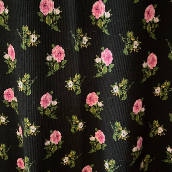 Victoria's Secret Black Top with Pink and Green Floral Design - Picture 3 of 7